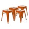 Flash Furniture 4  Inch Orange Metal Stool, PK4 ET-BT3503-18-ORG-GG - alternate 3